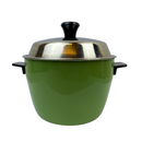 電鍋型蓋付き碗 電鍋ミニチュア｜緑 ミニ電鍋