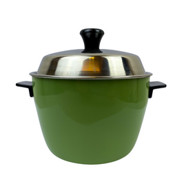 電鍋型蓋付き碗 電鍋ミニチュア｜緑 ミニ電鍋