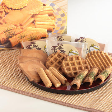 台中大甲名物 小林煎餅 5種類 お得な盛り合わせBOX｜小林煎餅超值包 180g