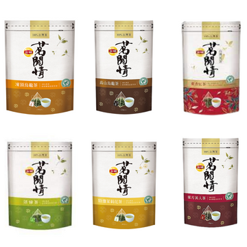 〈6種類飲み比べセット〉台湾リプトン 三角ティーバッグ｜立頓茗閒情 台灣茶三角茶包 6種類
