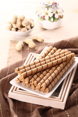 黒師傅 ウエハースロール ピーナッツ味｜黑師傅捲心酥 花生 400g（大容量・缶入り）