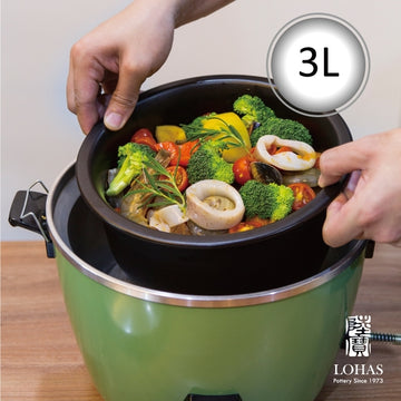 陸宝 LOHAS 大同電鍋専用 土鍋 内鍋 内釜｜3L｜10人前（Lサイズ）適合