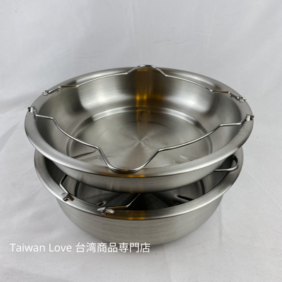 316ステンレス製 手提蒸皿 重ね鍋 手提蒸盤 22cm（浅いタイプ/深いタイプ）