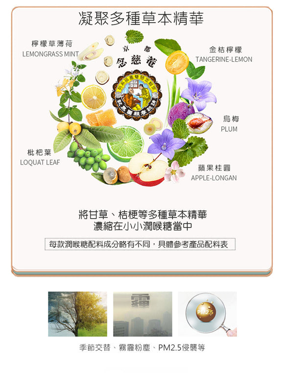 〈6点セット〉台湾 京都念慈菴 ニンジョム のど飴 全種類 6個｜60gx6 缶入り