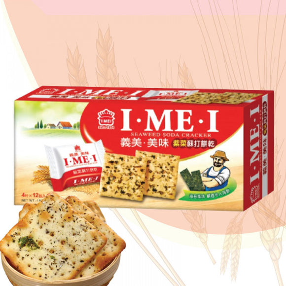 義美IMEI クラッカー のり｜義美 美味蘇打餅乾 紫菜 192g｜12パック入り（個包装）